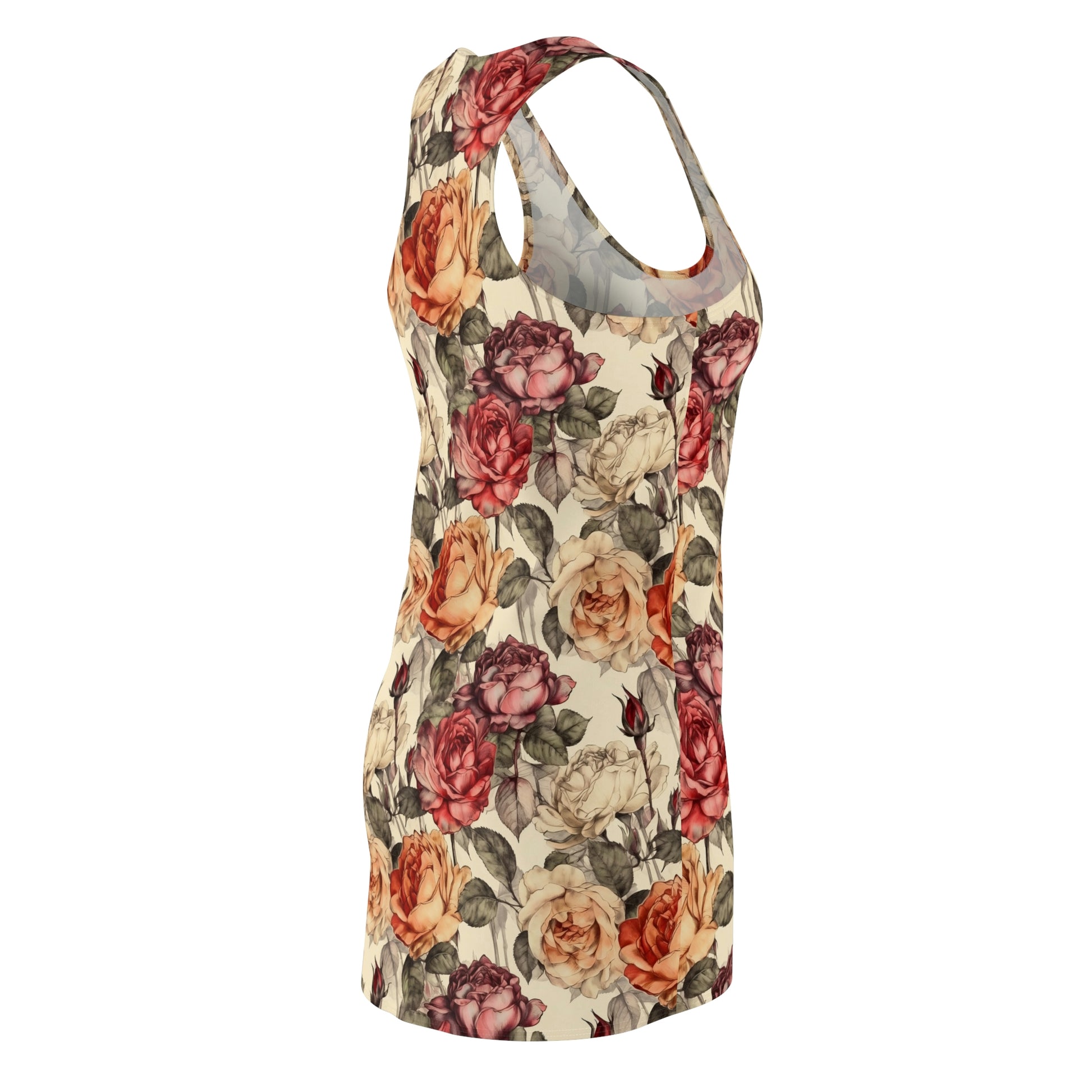 Vintage Roses Pattern Dress