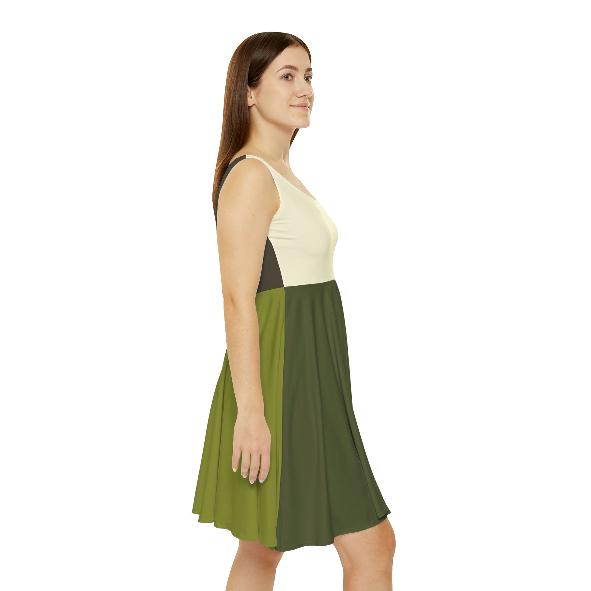 Block Party Skater Dress - Green