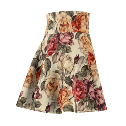 Vintage Roses Pattern Skirt