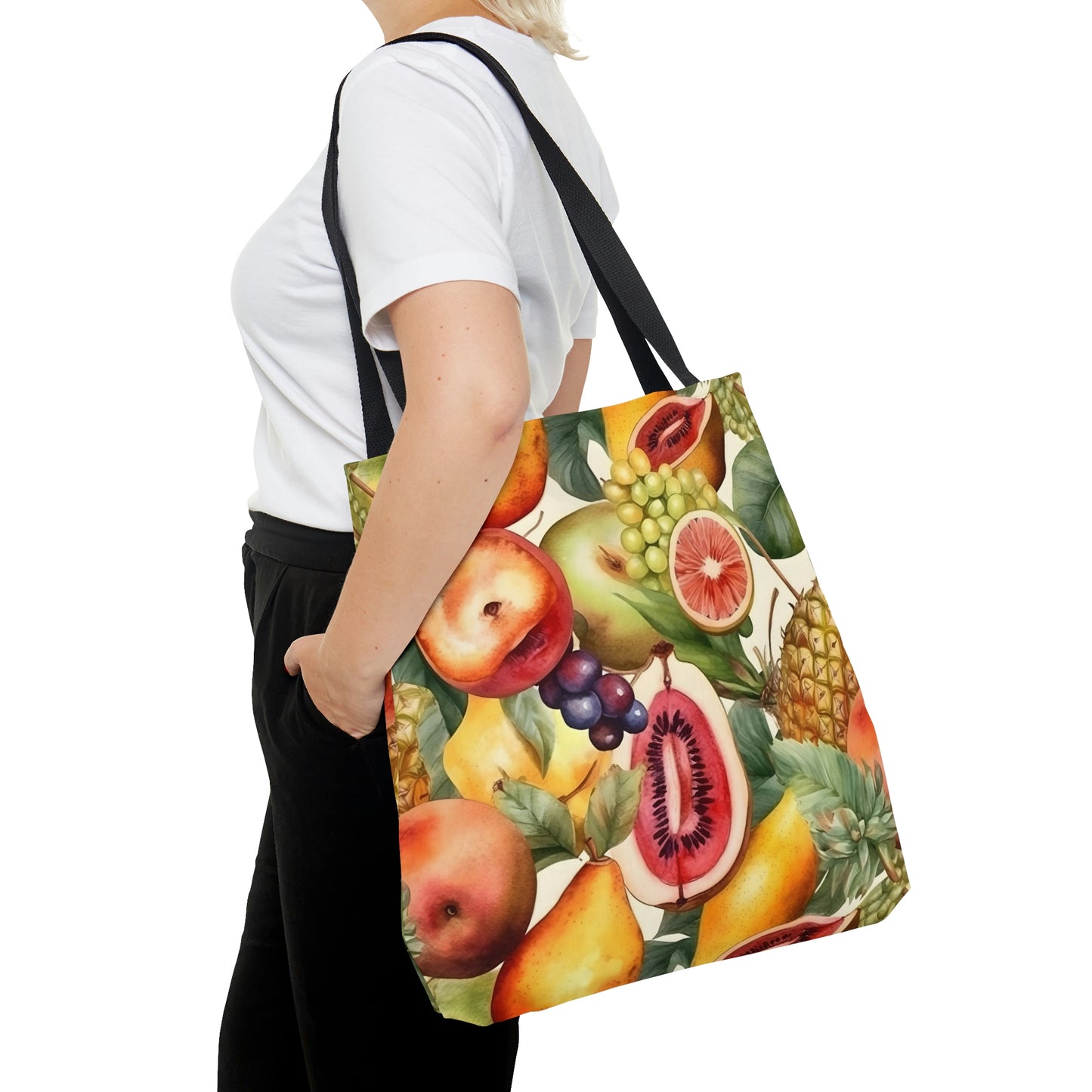 Fruit Splash Tote Bag, fruit pattern