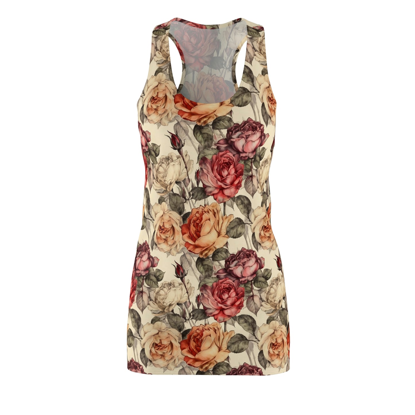 Vintage Roses Pattern Dress