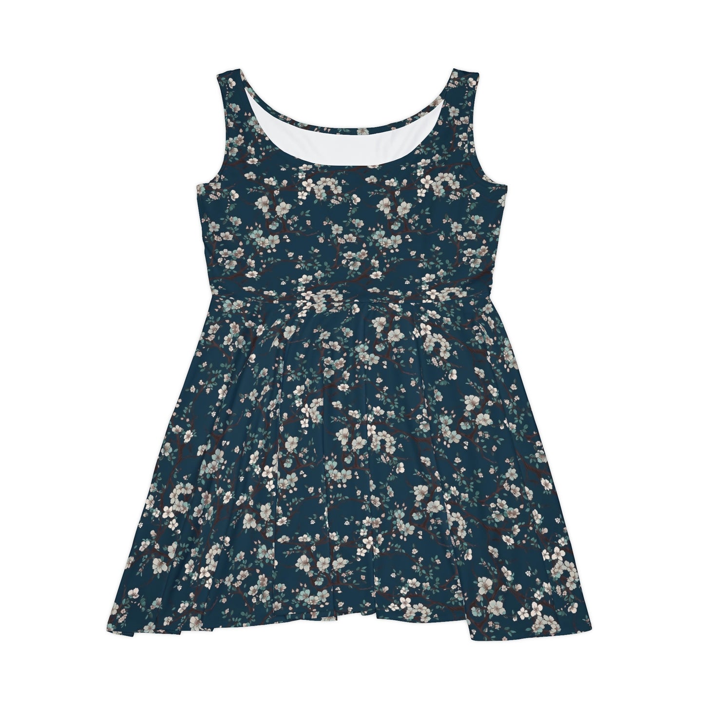 Cherry Blossoms Pattern Skater Dress