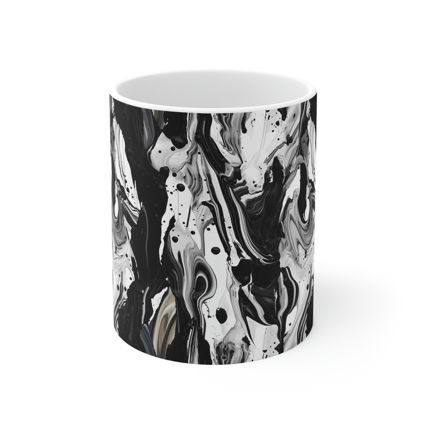 Black and White Marble Pattern Mug