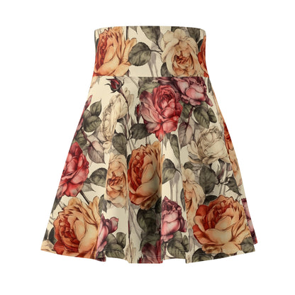 Vintage Roses Pattern Skirt