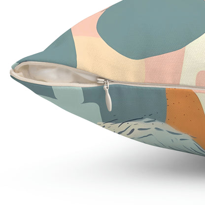 Pastel Shapes Pattern Square Pillow