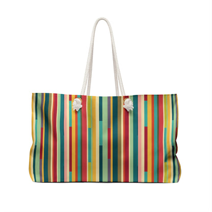 Colorful Technicolor Stripes Pattern Bag