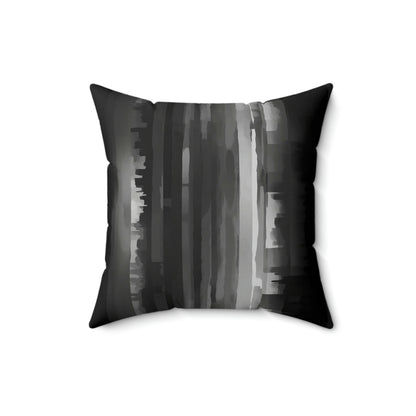 Black and grey Charcoal Fade Square Pillow