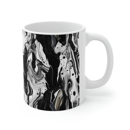 Black and White Marble Pattern Mug