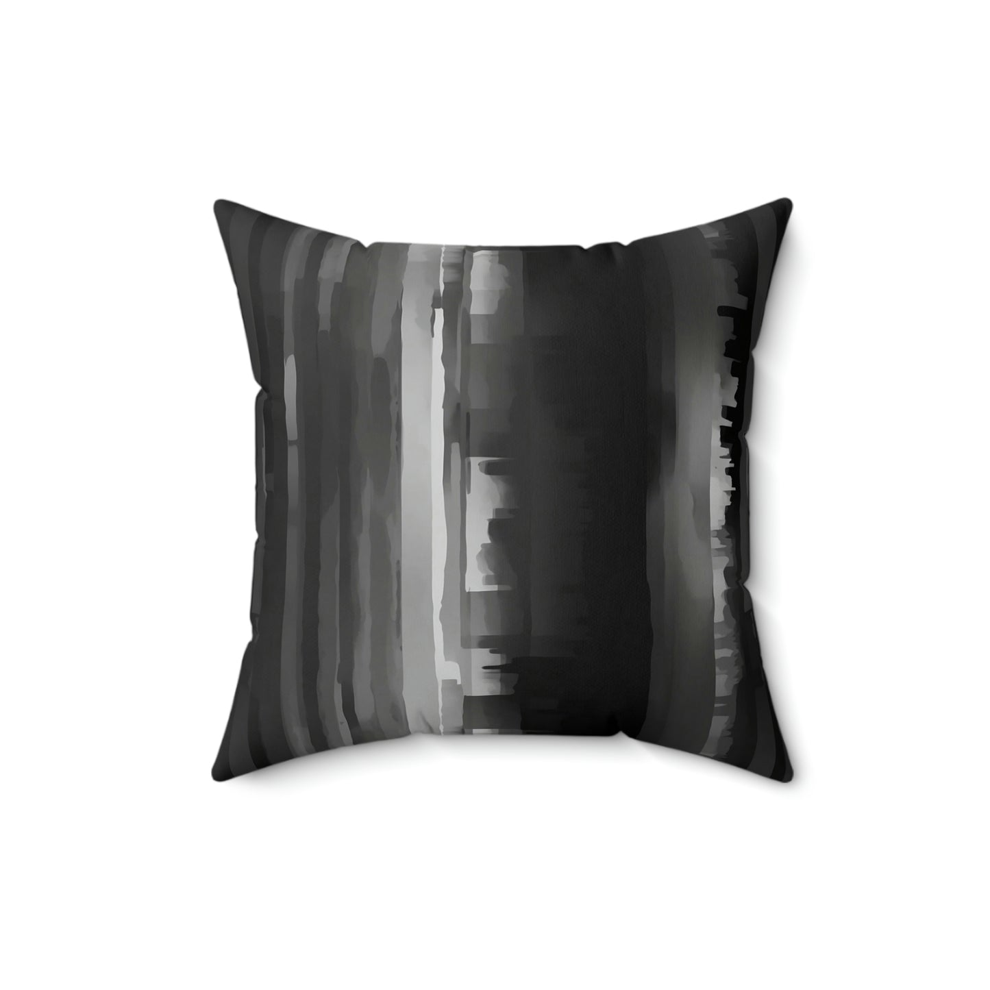 Black and grey Charcoal Fade Square Pillow