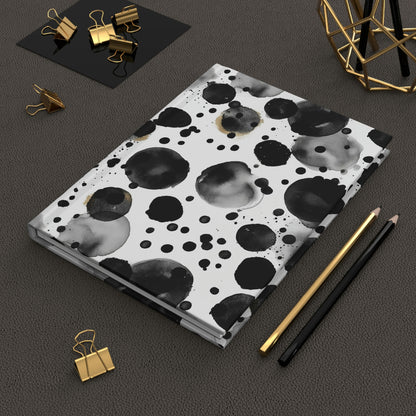 Black Polka Dots Pattern Journal