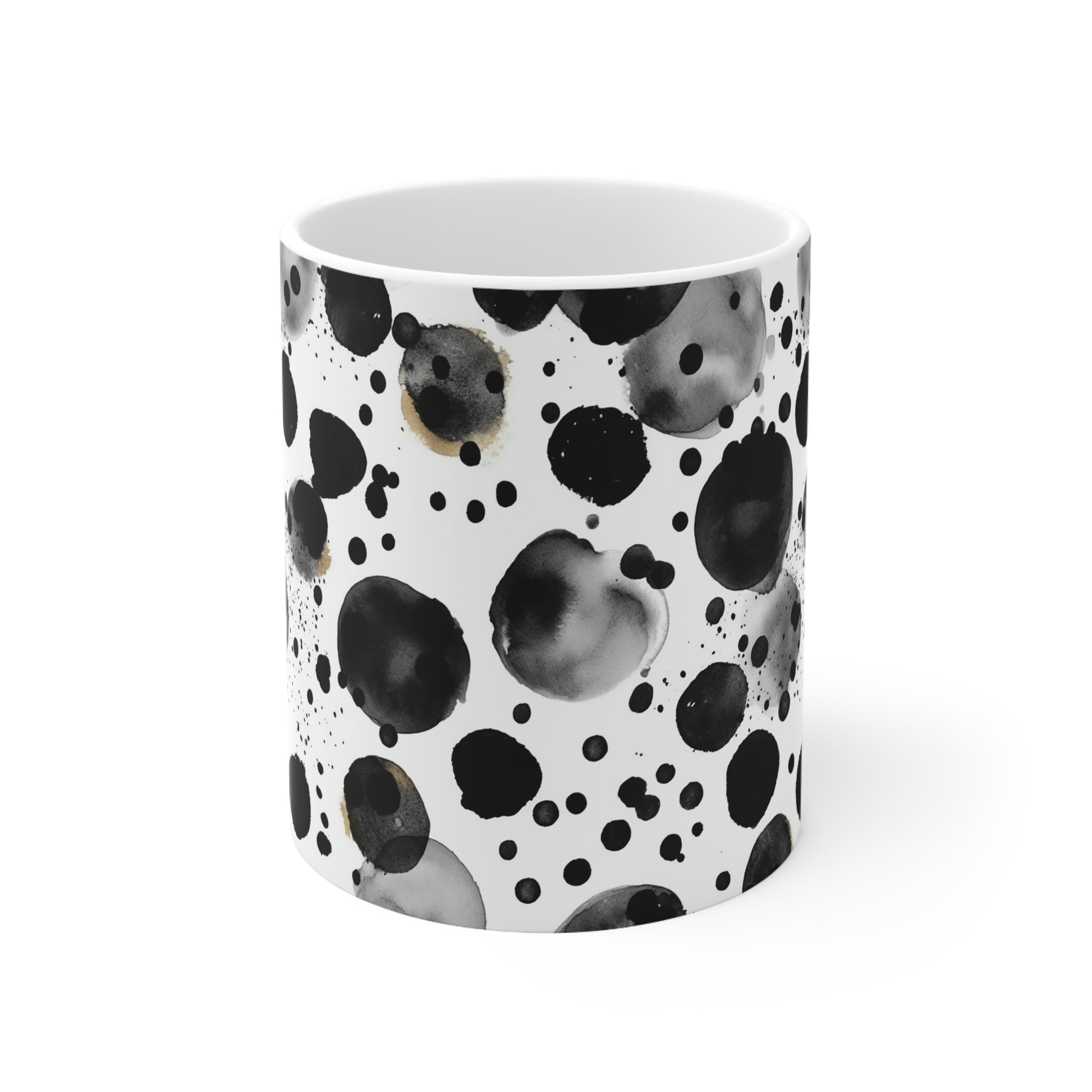 Black Polka Dots Pattern Mug