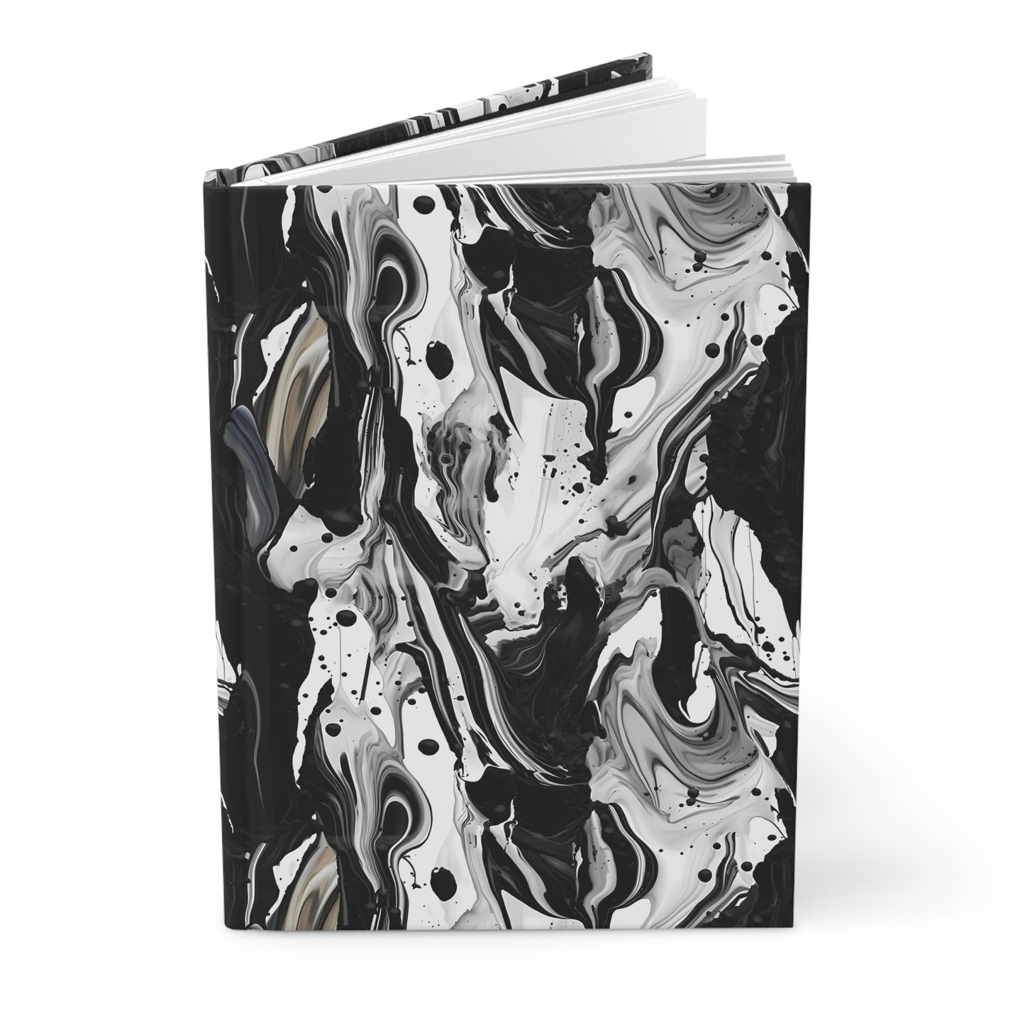 Black and White Marble Pattern Journal