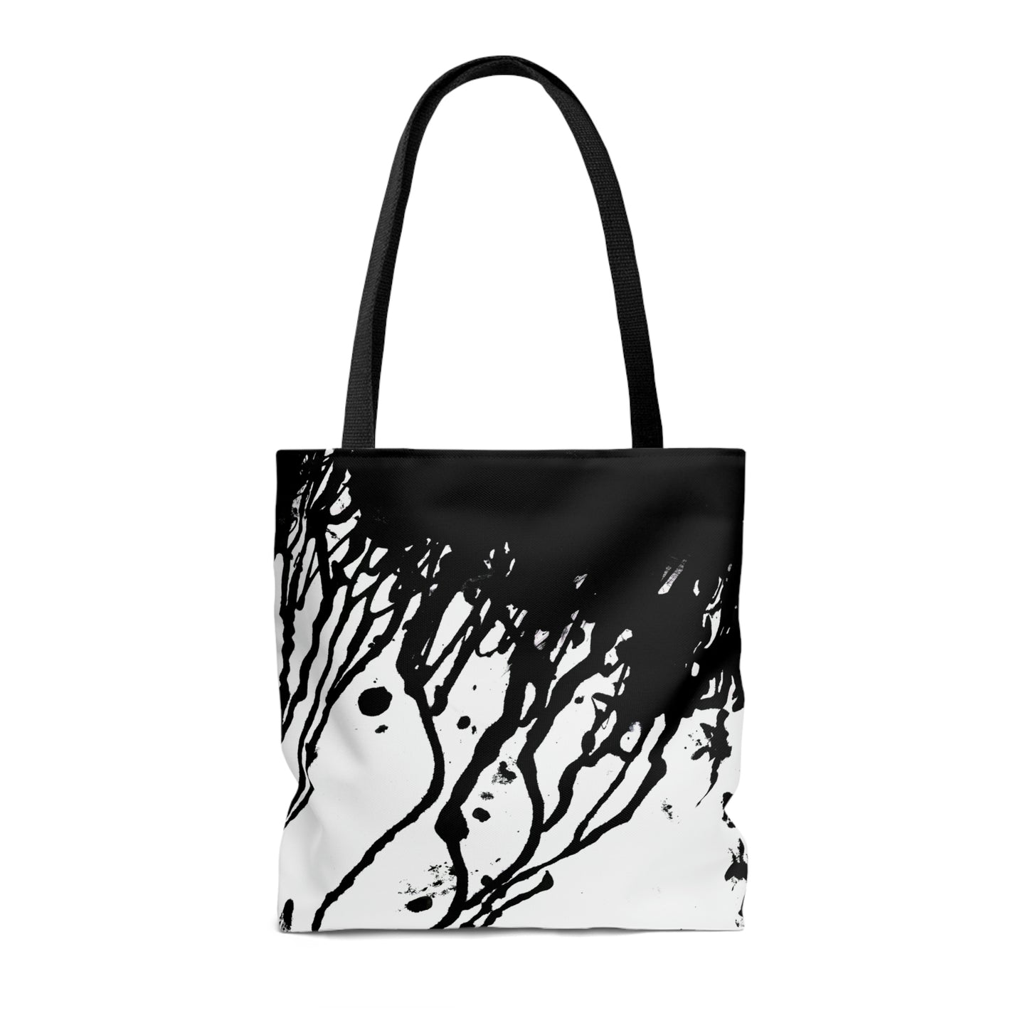 Black and White Paint/Ink Drip Tote Bag