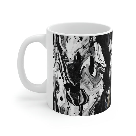 Black and White Marble Pattern Mug