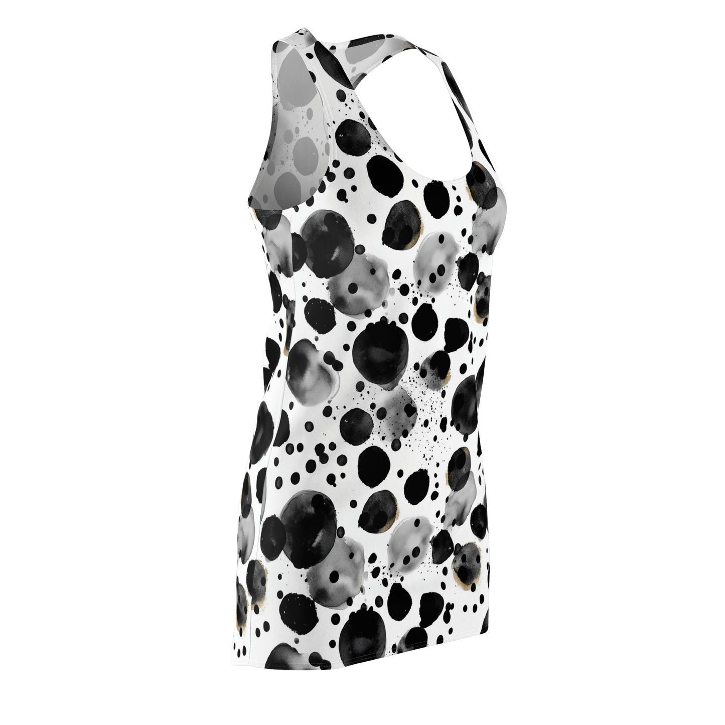 Black Polka Dots Pattern Dress