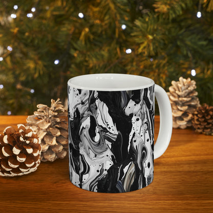 Black and White Marble Pattern Mug