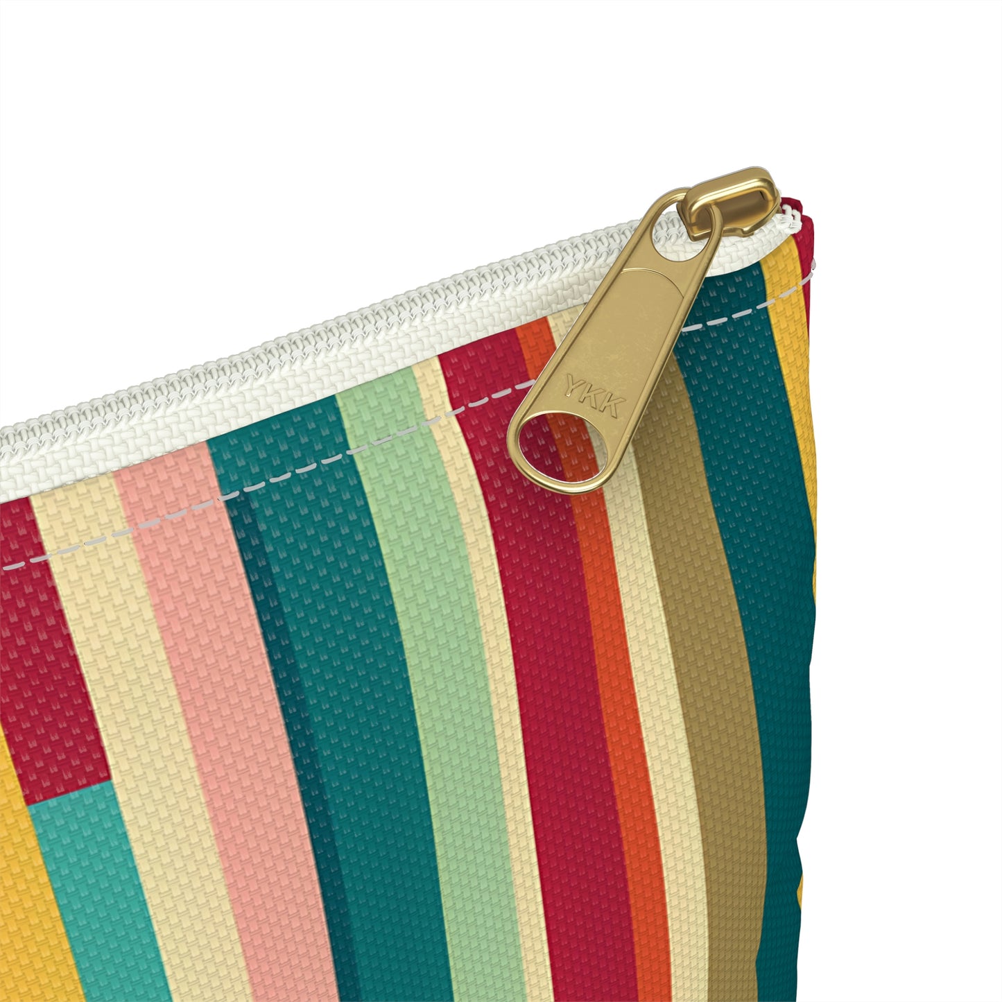 Colorful Technicolor Stripes Pattern Pouch