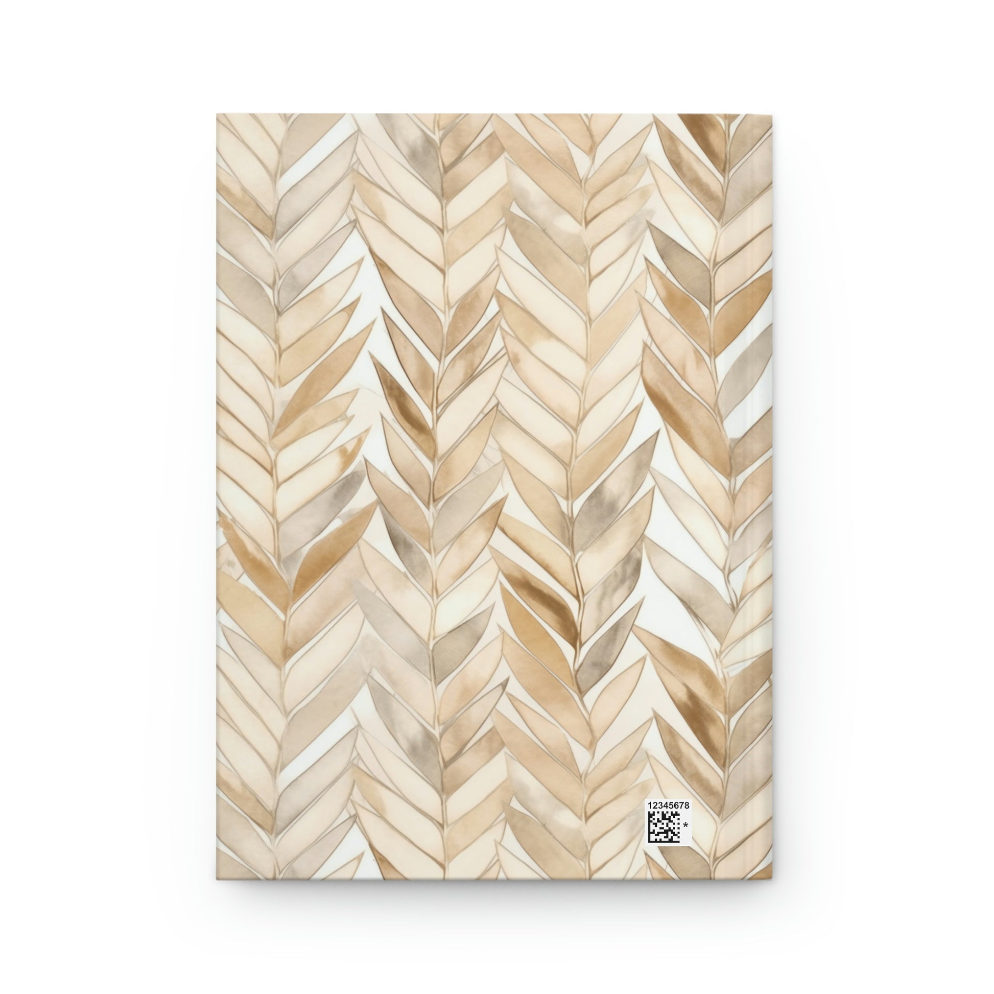 Beige Herringbone Pattern Journal