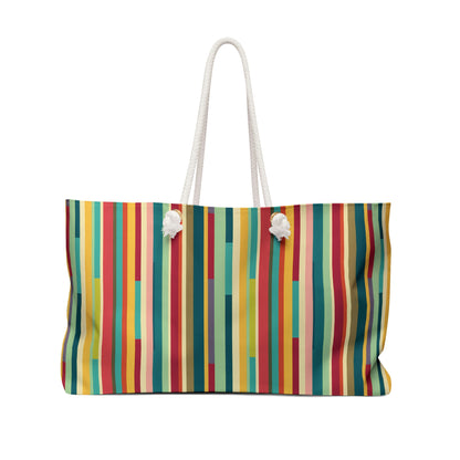 Colorful Technicolor Stripes Pattern Bag