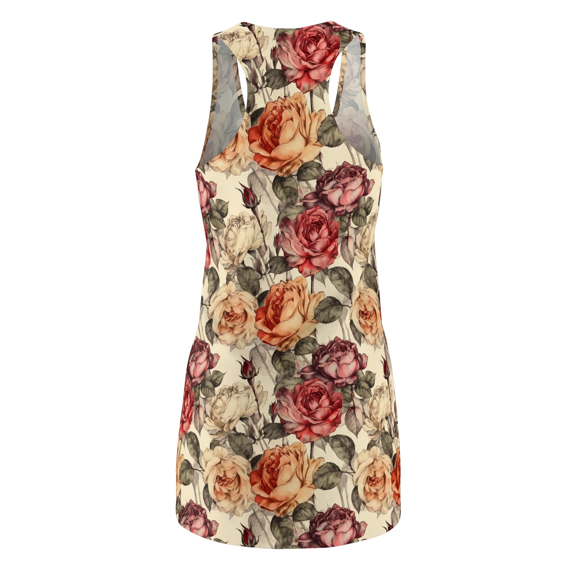 Vintage Roses Pattern Dress