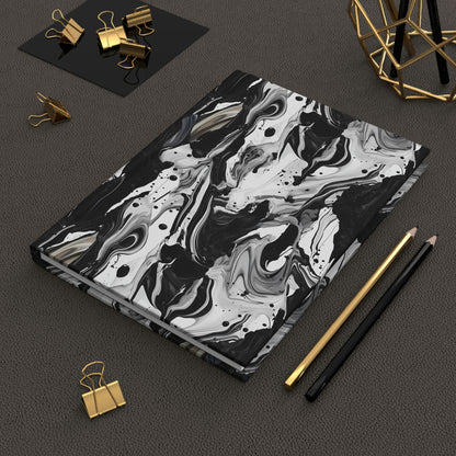 Black and White Marble Pattern Journal