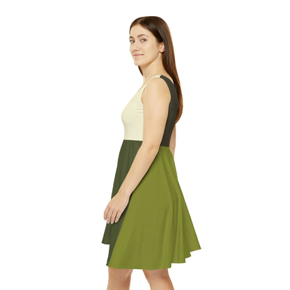 Block Party Skater Dress - Green