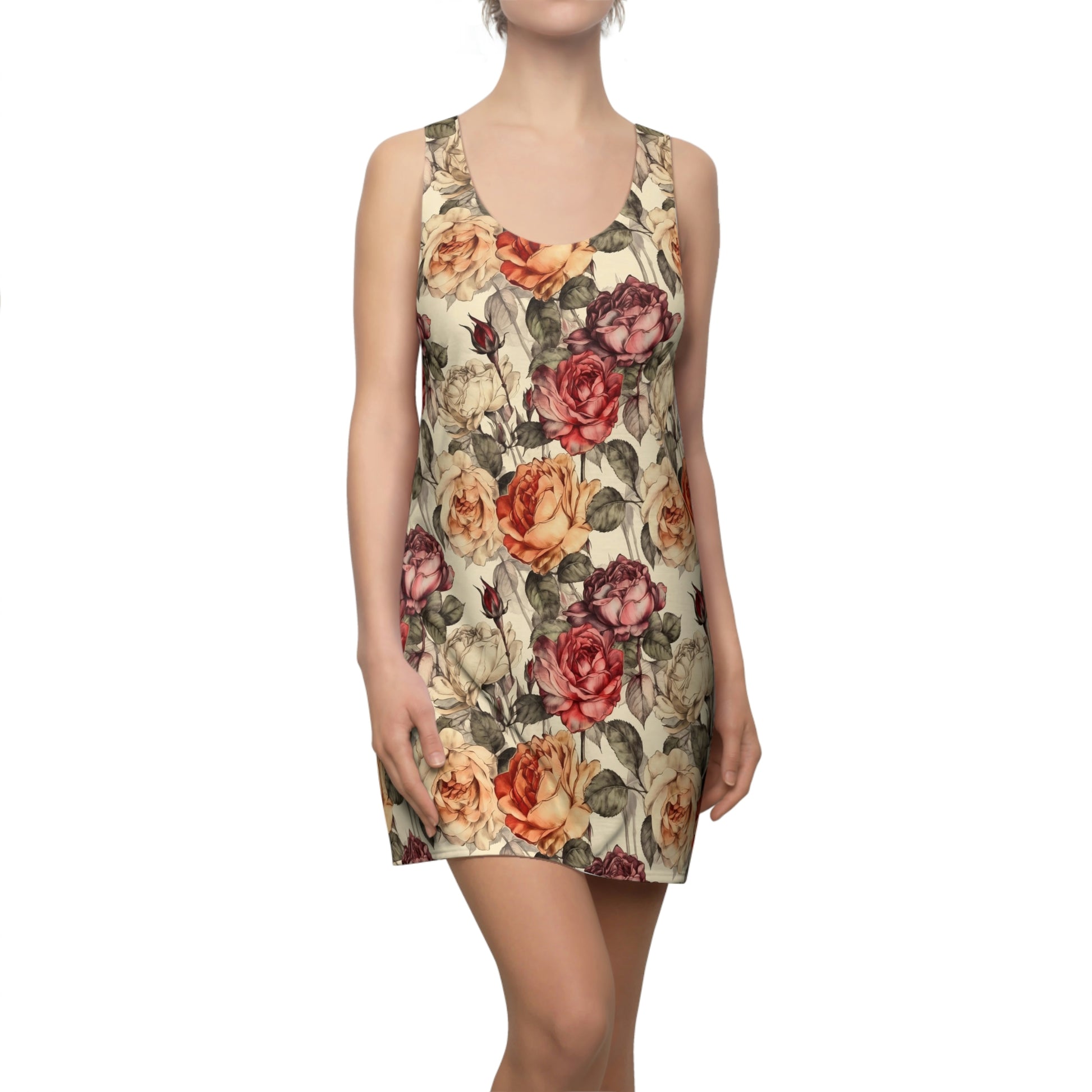 Vintage Roses Pattern Dress