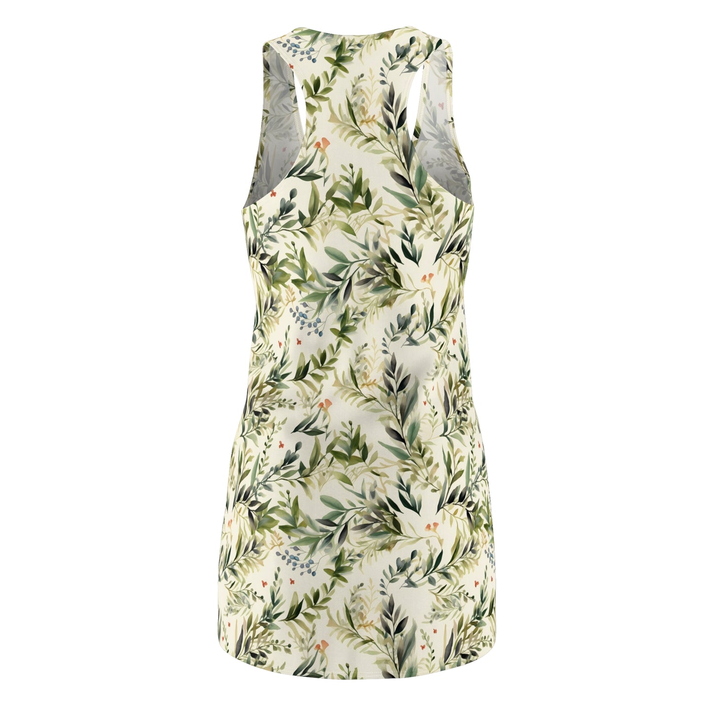 Flora Whispers Dress, flowers and leaves pattern