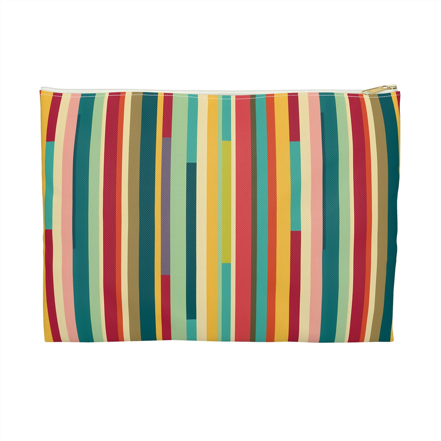 Colorful Technicolor Stripes Pattern Pouch