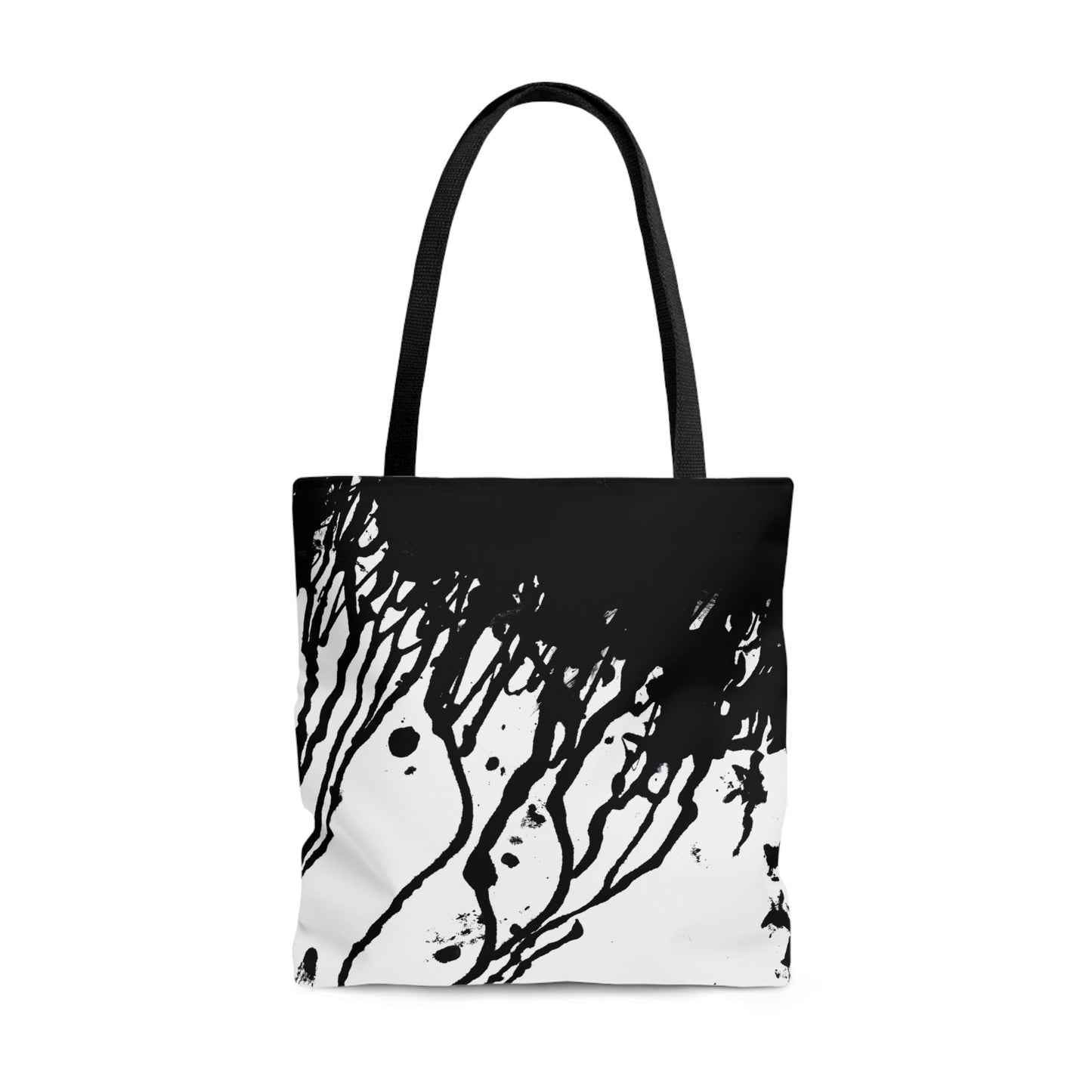 Black and White Paint/Ink Drip Tote Bag