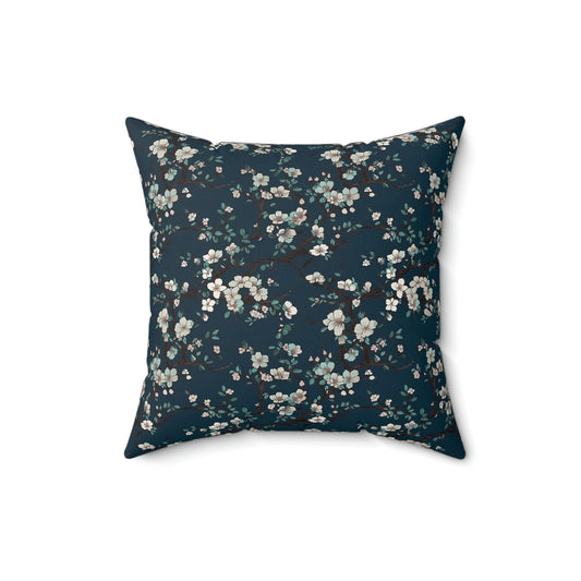 Cherry Blossoms Pattern Square Pillow